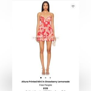 Free People Altura Printed Mini in Strawberry Lemonade
